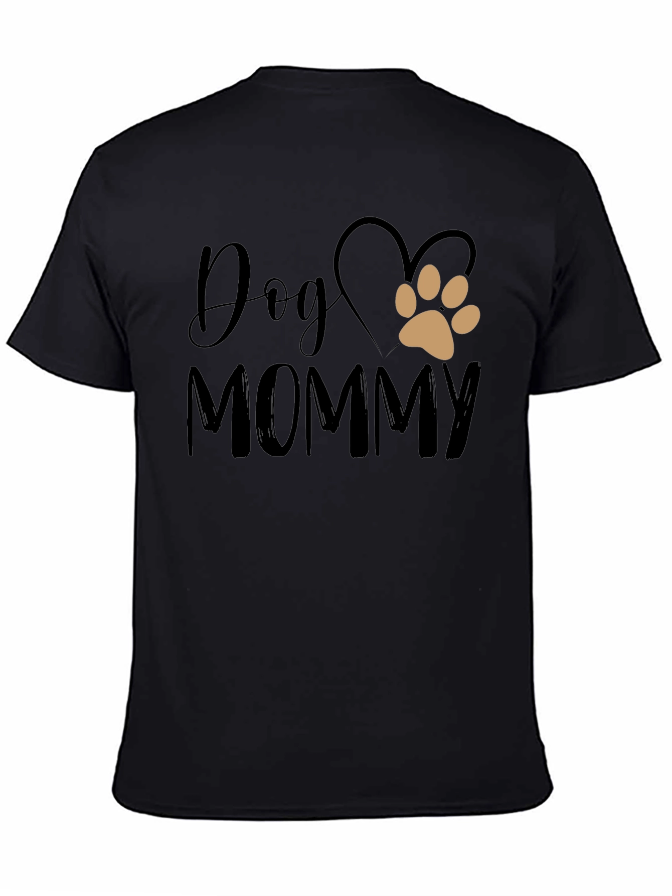 Dog Mommy Black Graphic T-Shirt
