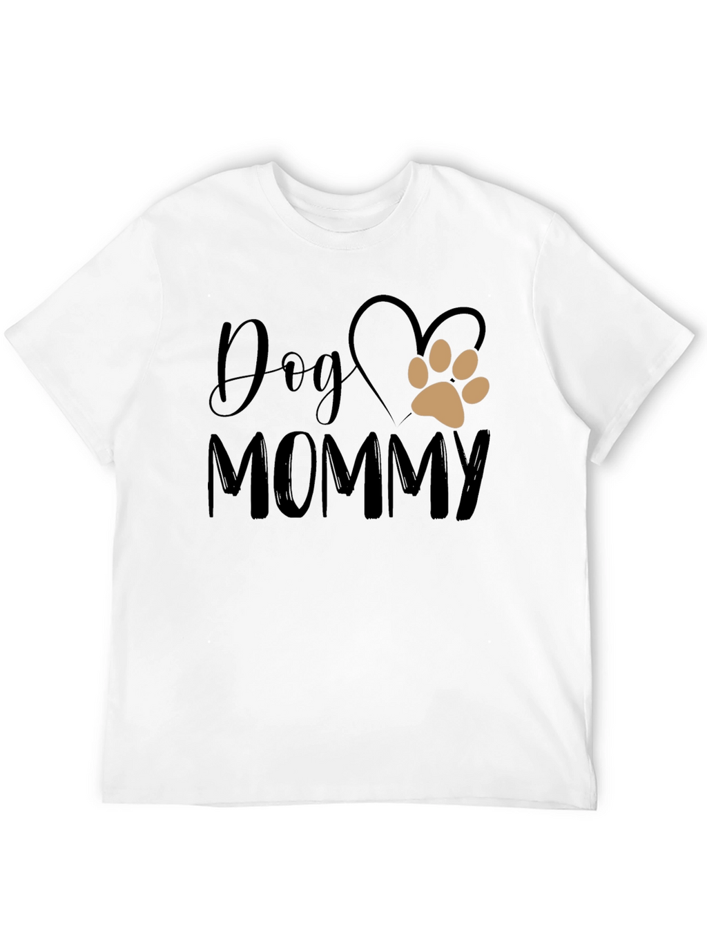 Dog Mommy Black Graphic T-Shirt