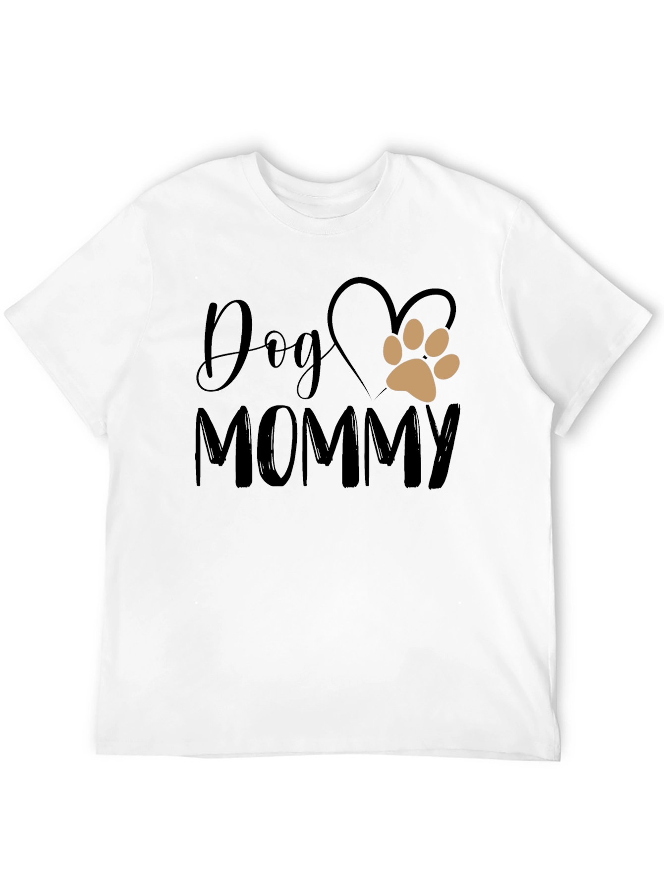 Dog Mommy Black Graphic T-Shirt