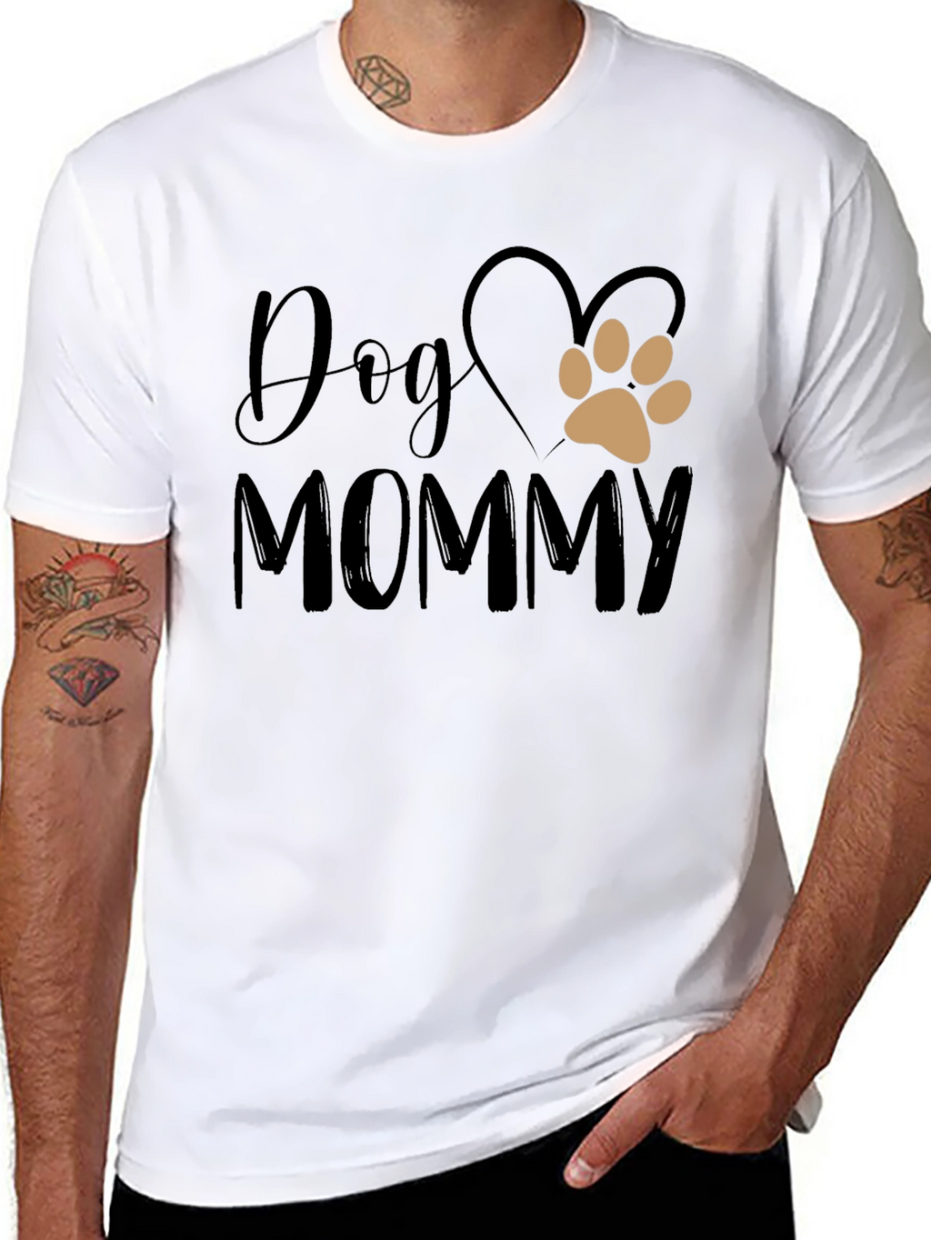 Dog Mommy Black Graphic T-Shirt