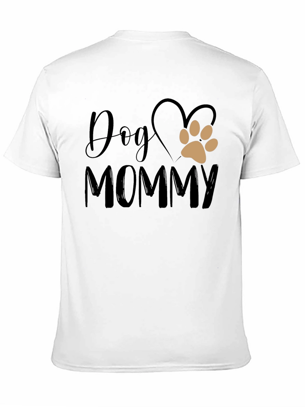 Dog Mommy Black Graphic T-Shirt