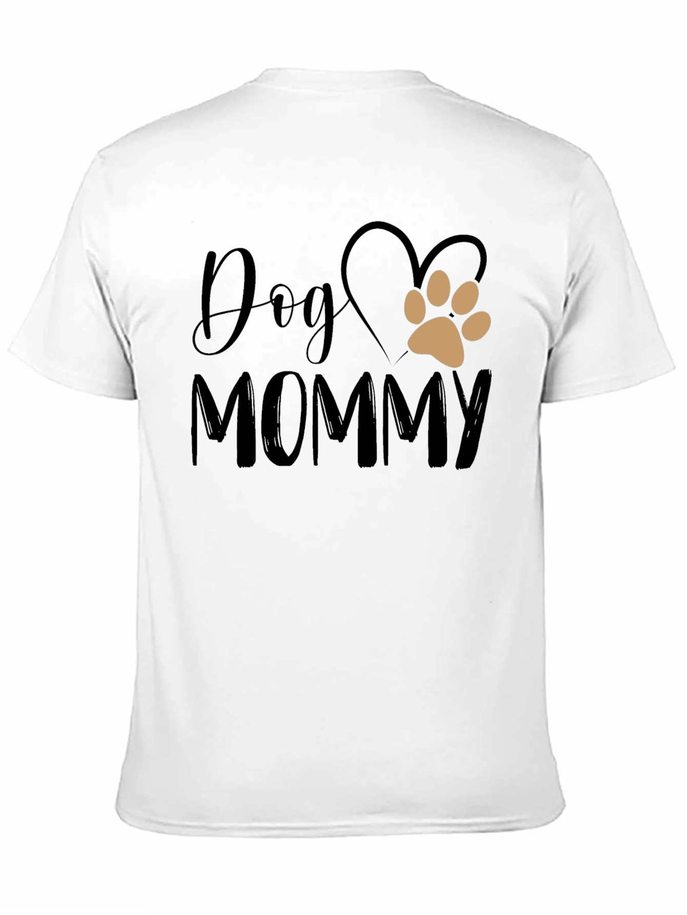 Dog Mommy Black Graphic T-Shirt