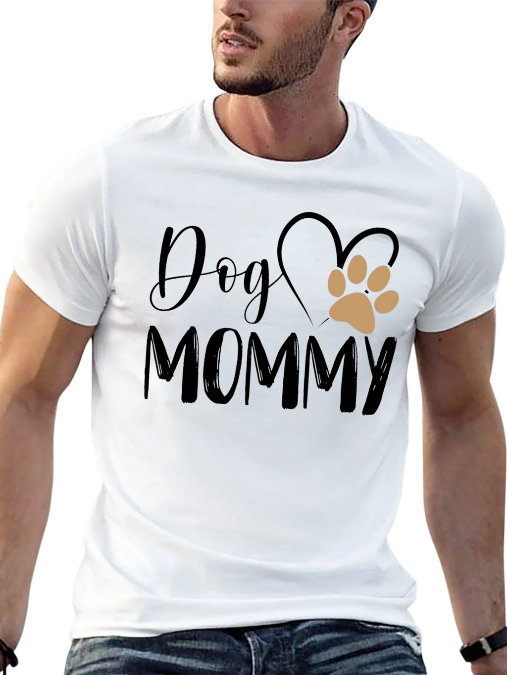 Dog Mommy Black Graphic T-Shirt