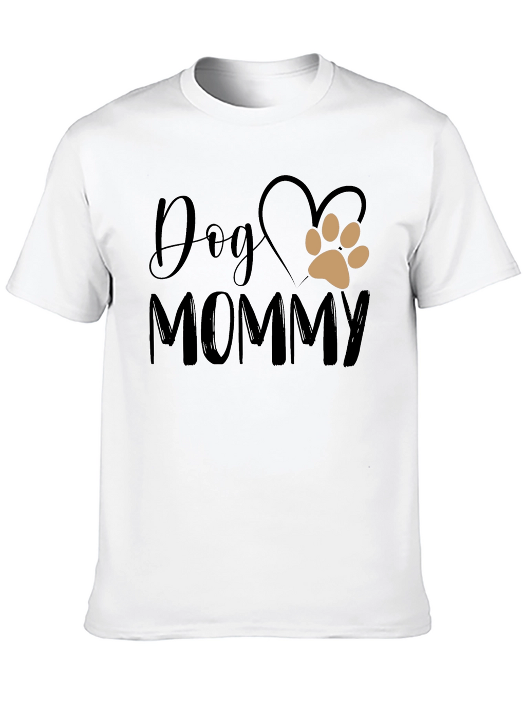 Dog Mommy Black Graphic T-Shirt