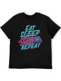 Eat Sleep Make Beats Repeat Black T-Shirt
