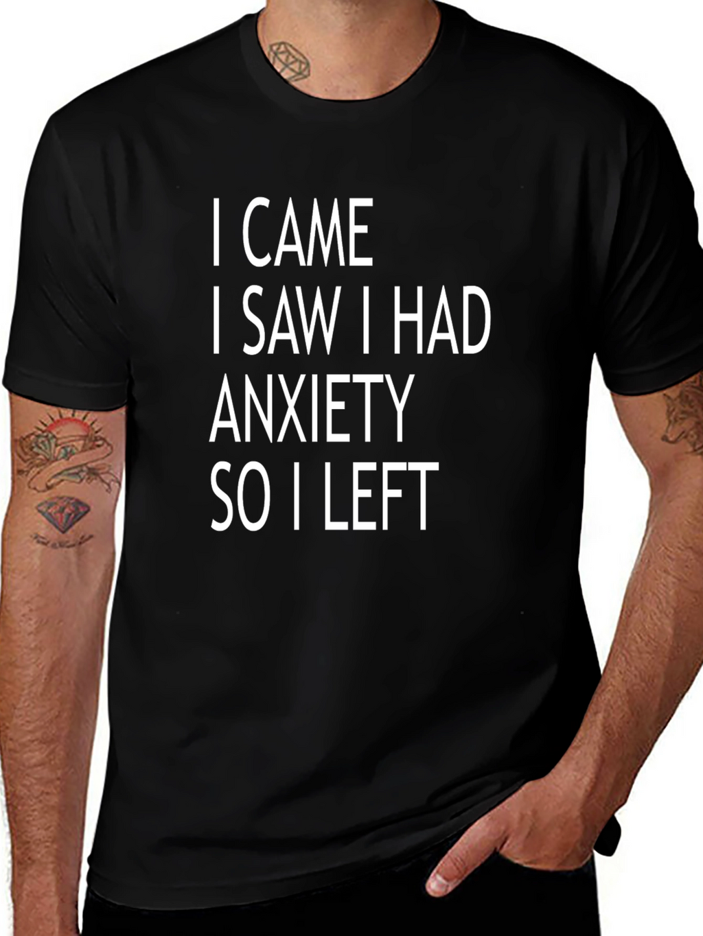 Anxiety Humor Graphic Tee - Soft Cotton Blend