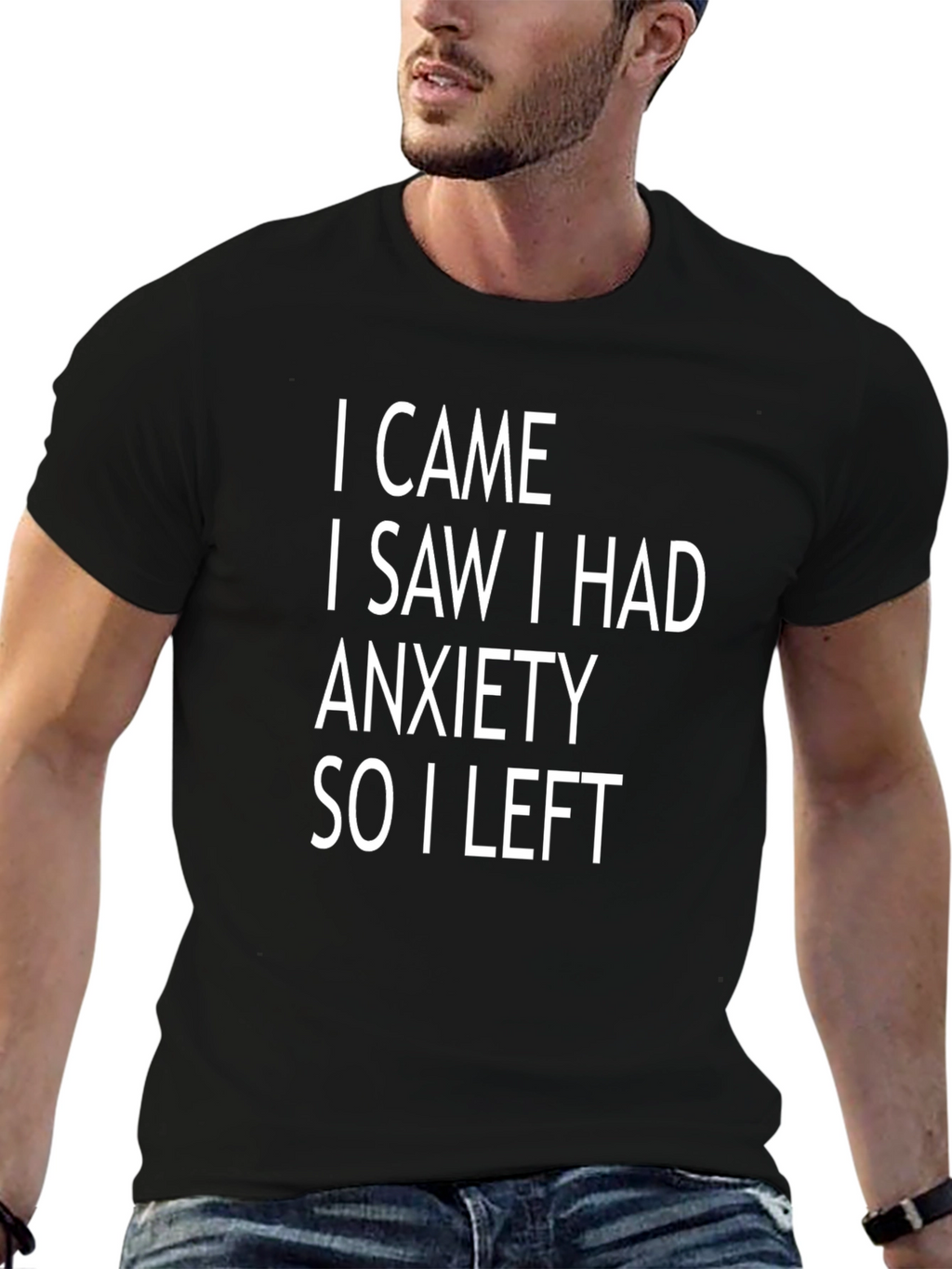 Anxiety Humor Graphic Tee - Soft Cotton Blend