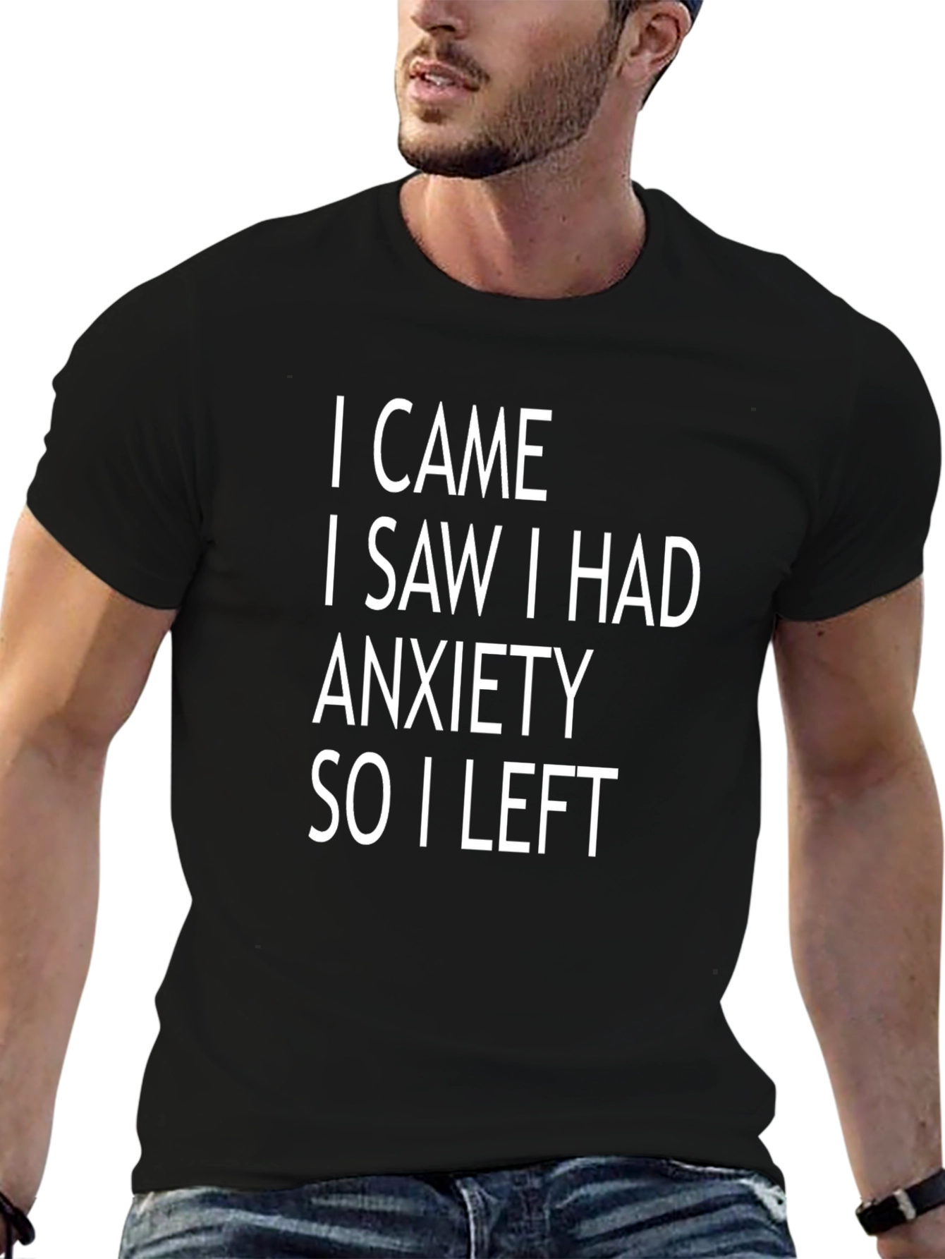 Anxiety Humor Graphic Tee - Soft Cotton Blend