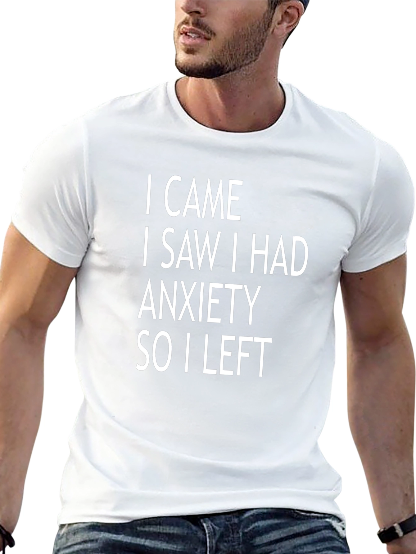 Anxiety Humor Graphic Tee - Soft Cotton Blend