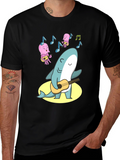 Shark Guitarist Graphic T-Shirt