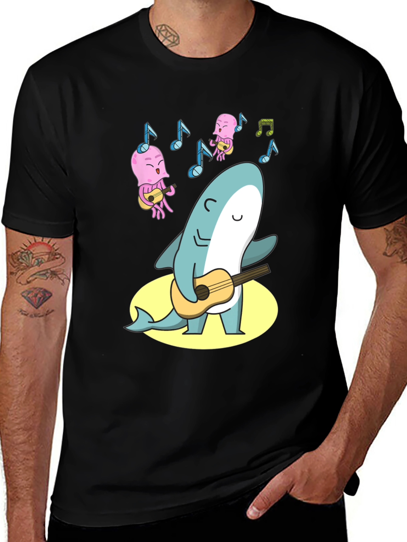 Shark Guitarist Graphic T-Shirt