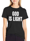 God Is Light Graphic T-Shirt - Trendy Religious Tee