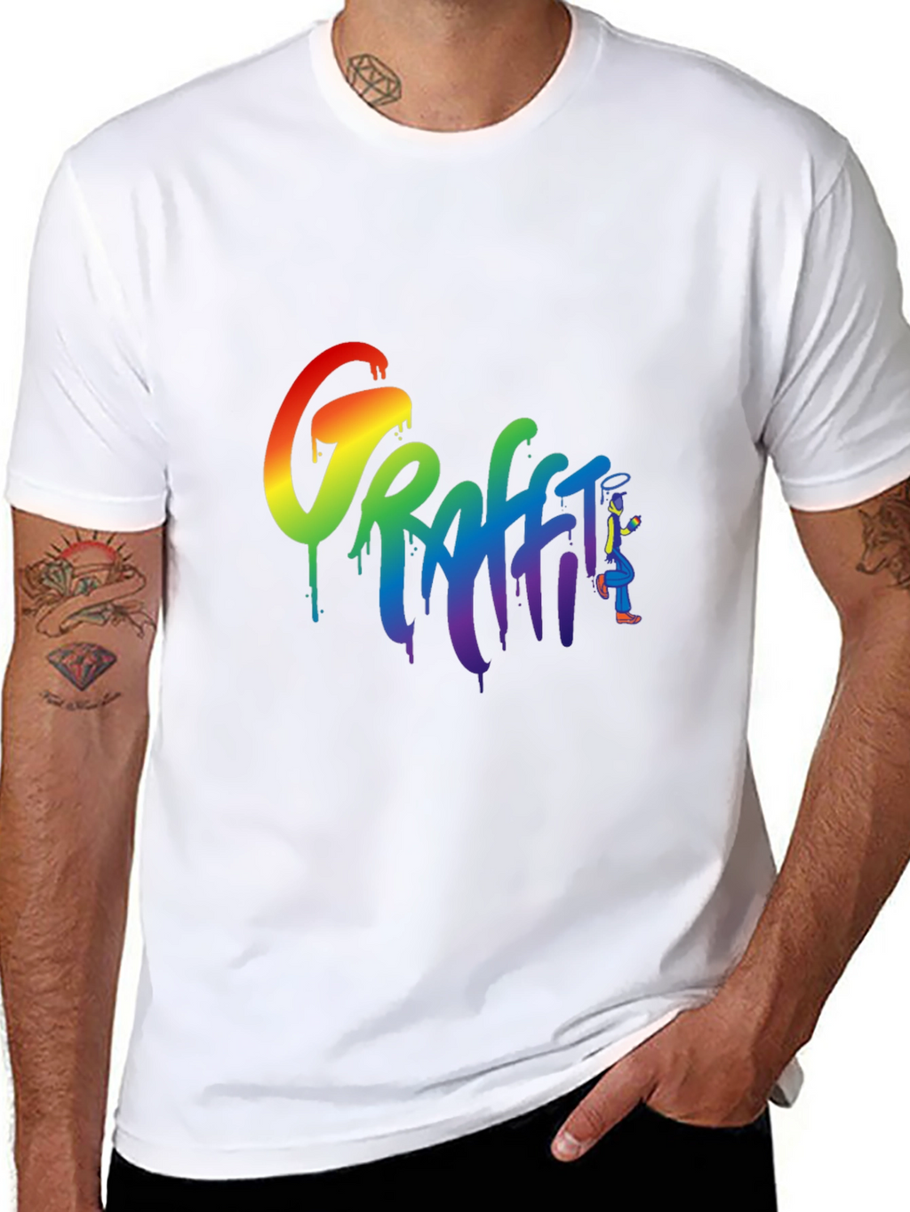 Rainbow Graffiti T-Shirt - Urban Streetwear