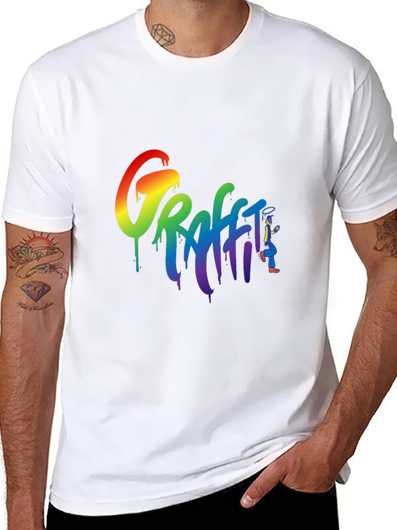 Rainbow Graffiti T-Shirt - Urban Streetwear