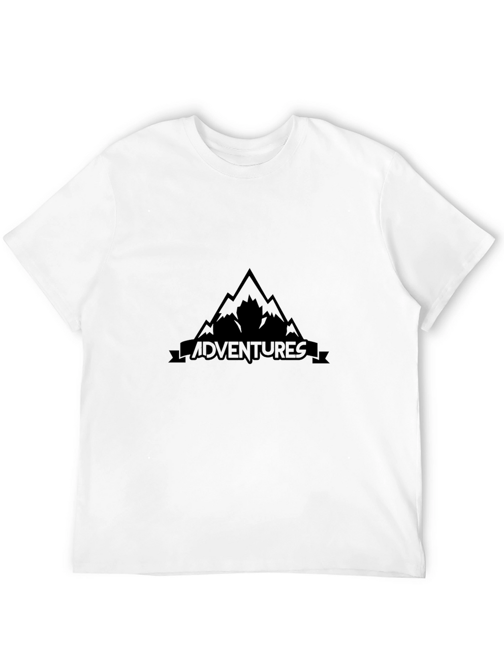 Mens Black Adventures Graphic T-Shirt
