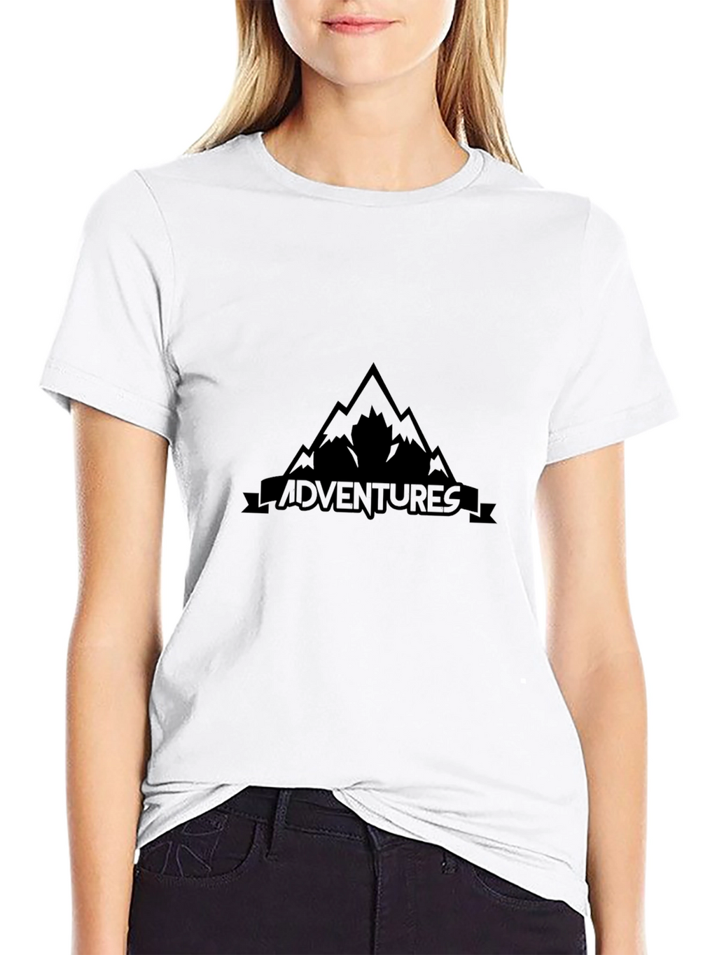 Mens Black Adventures Graphic T-Shirt