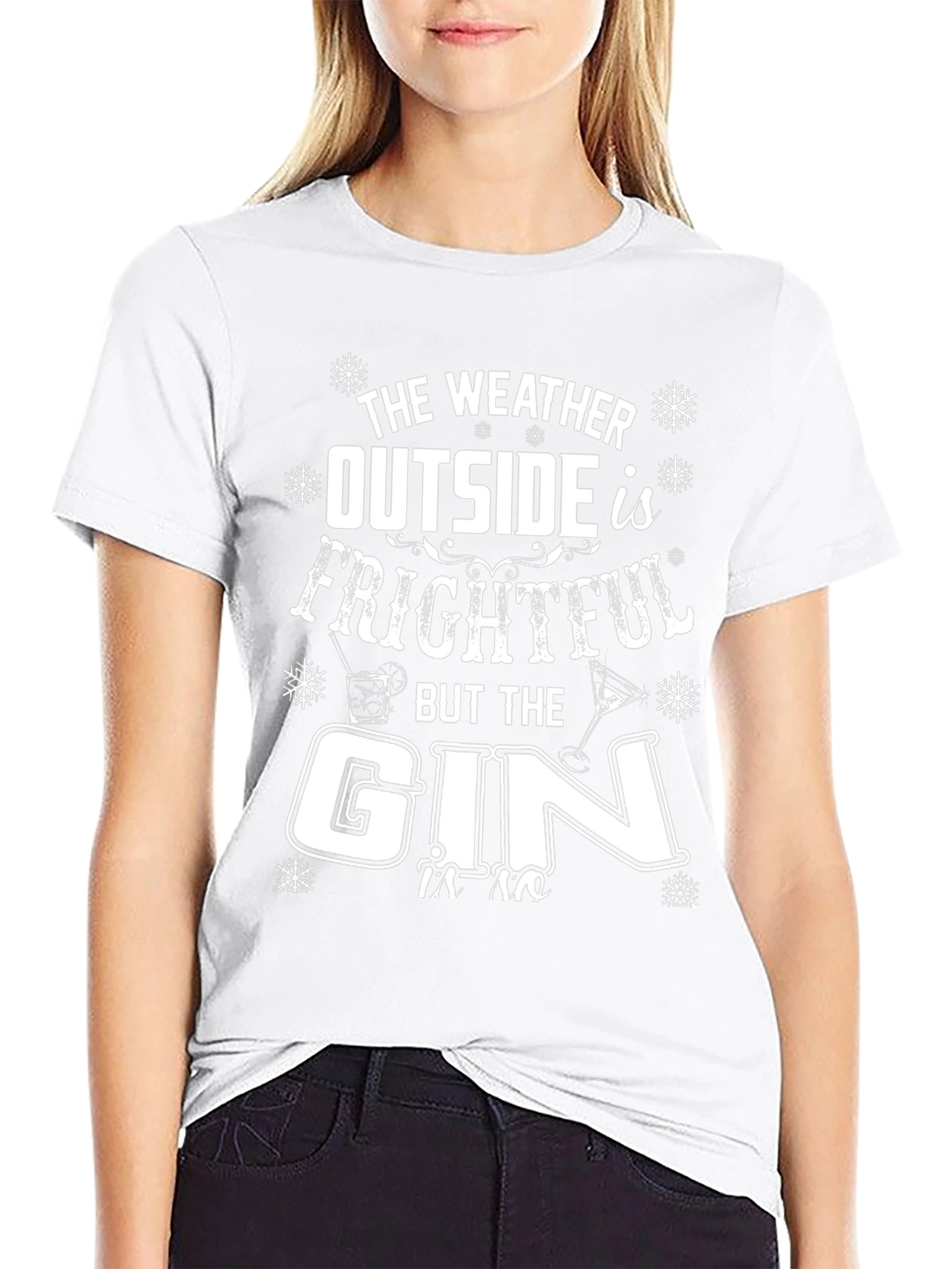Funny Gin Lover T-Shirt: Frightful Weather Graphic Tee
