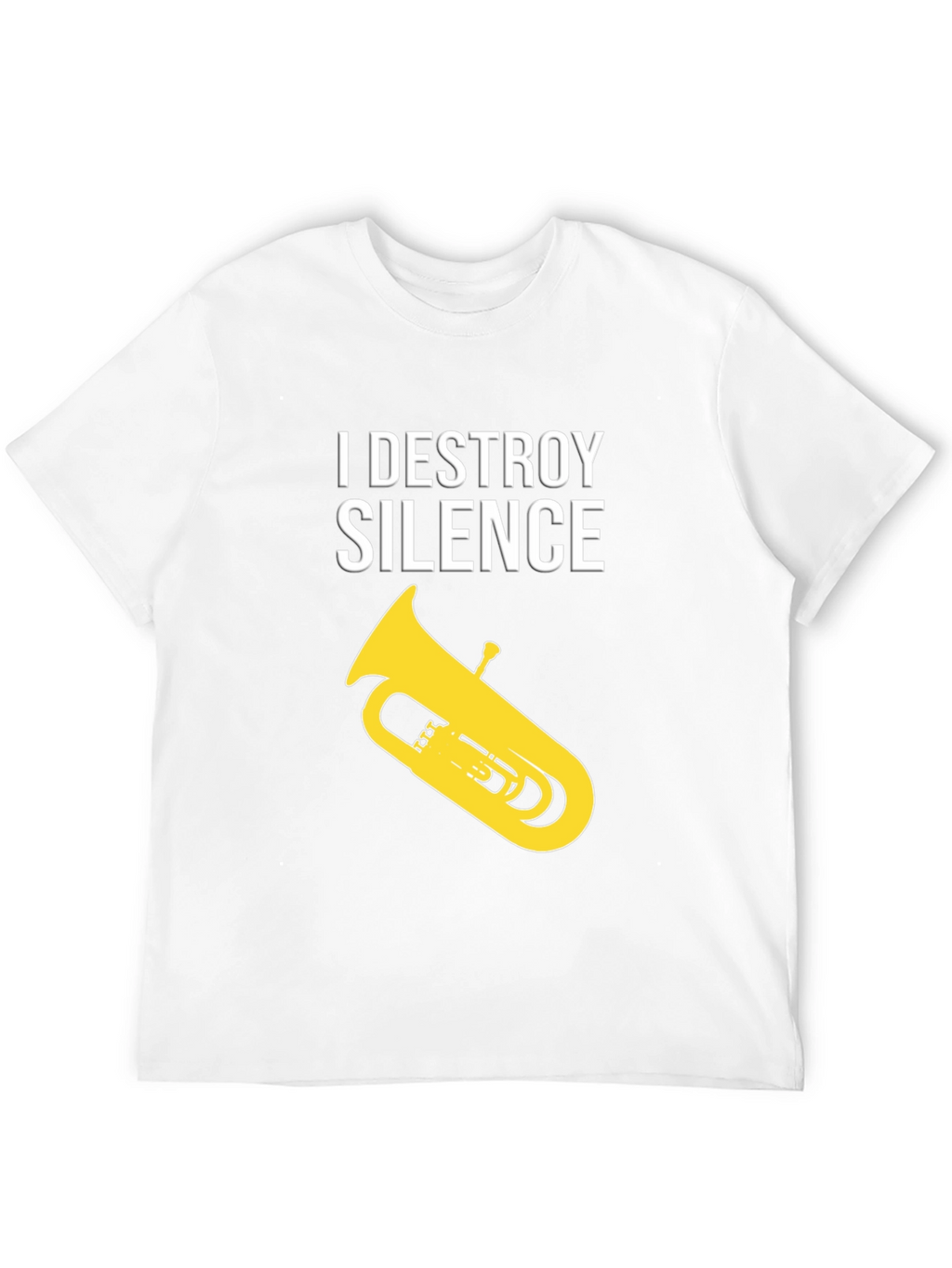 I Destroy Silence Tuba Black T-Shirt