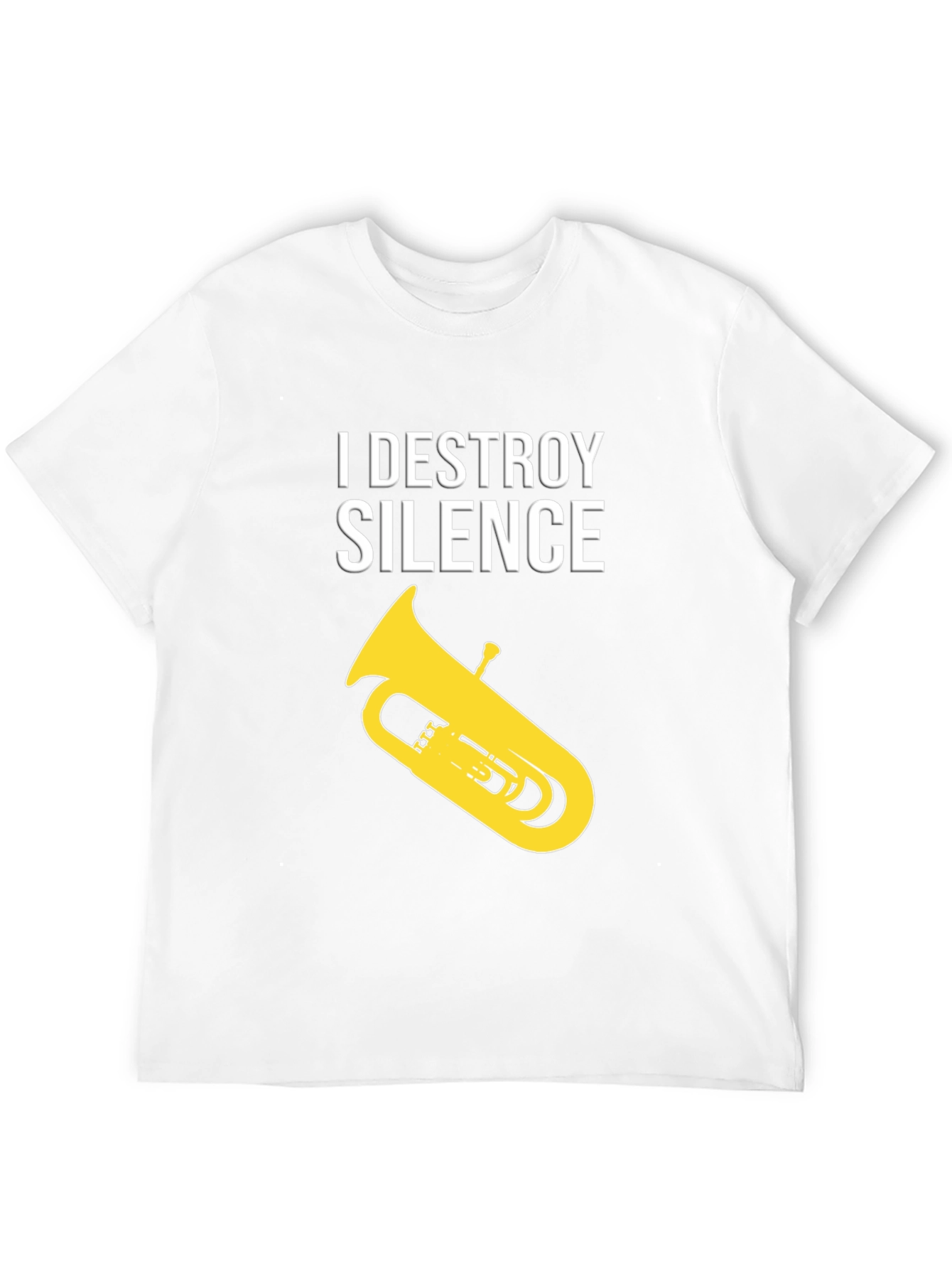 I Destroy Silence Tuba Black T-Shirt