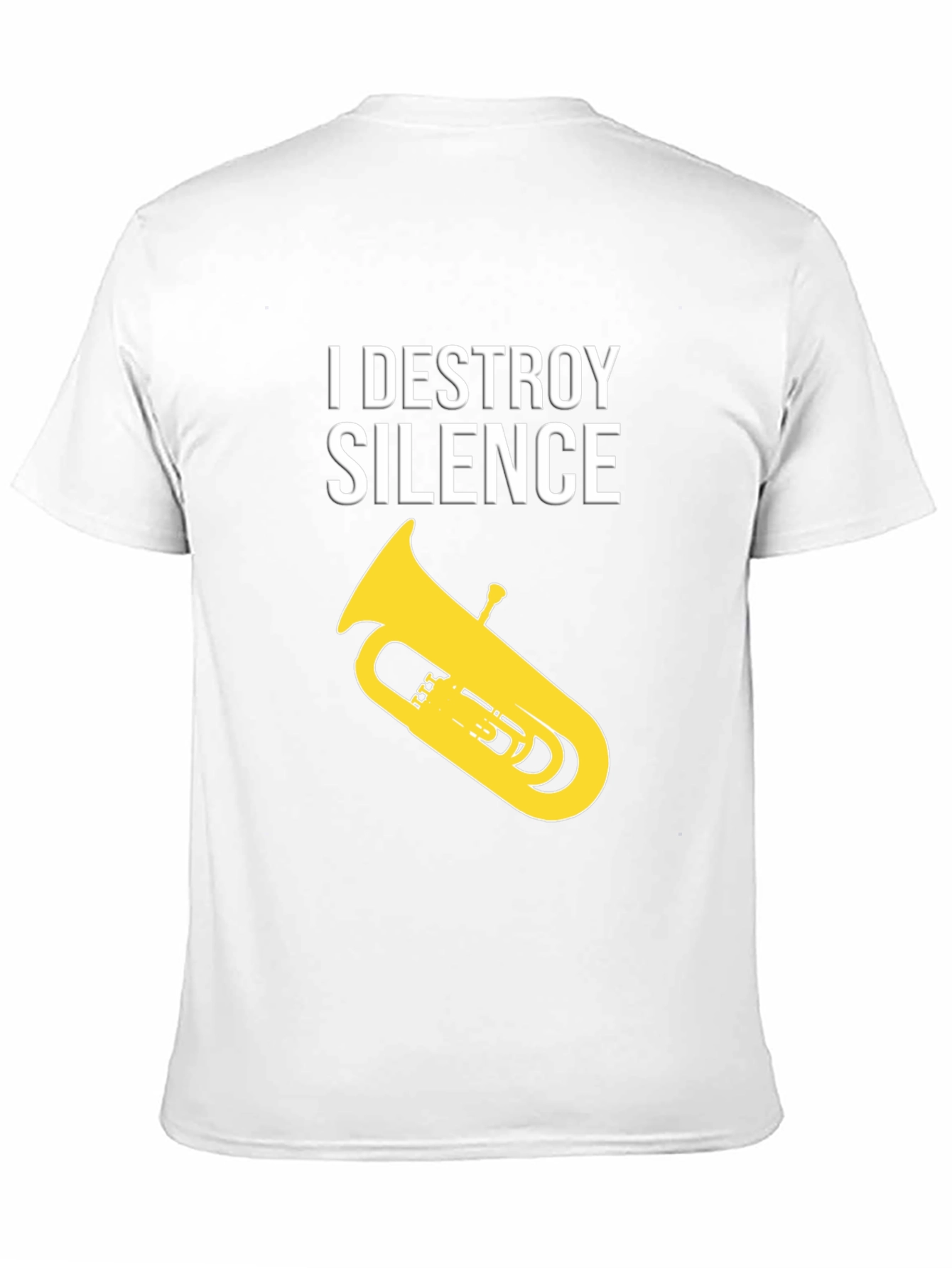 I Destroy Silence Tuba Black T-Shirt