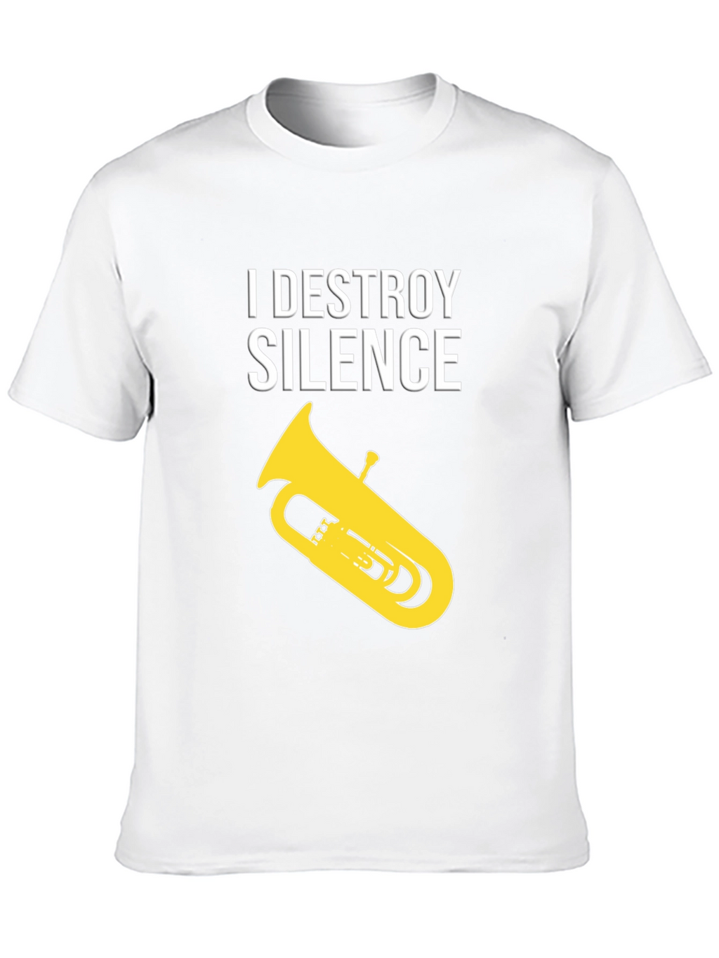 I Destroy Silence Tuba Black T-Shirt