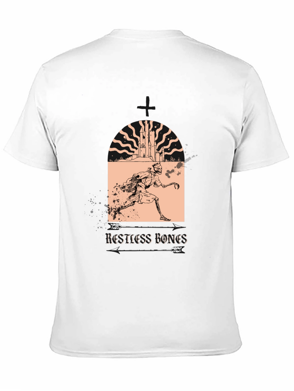 Restless Bones Graphic T-Shirt - Black