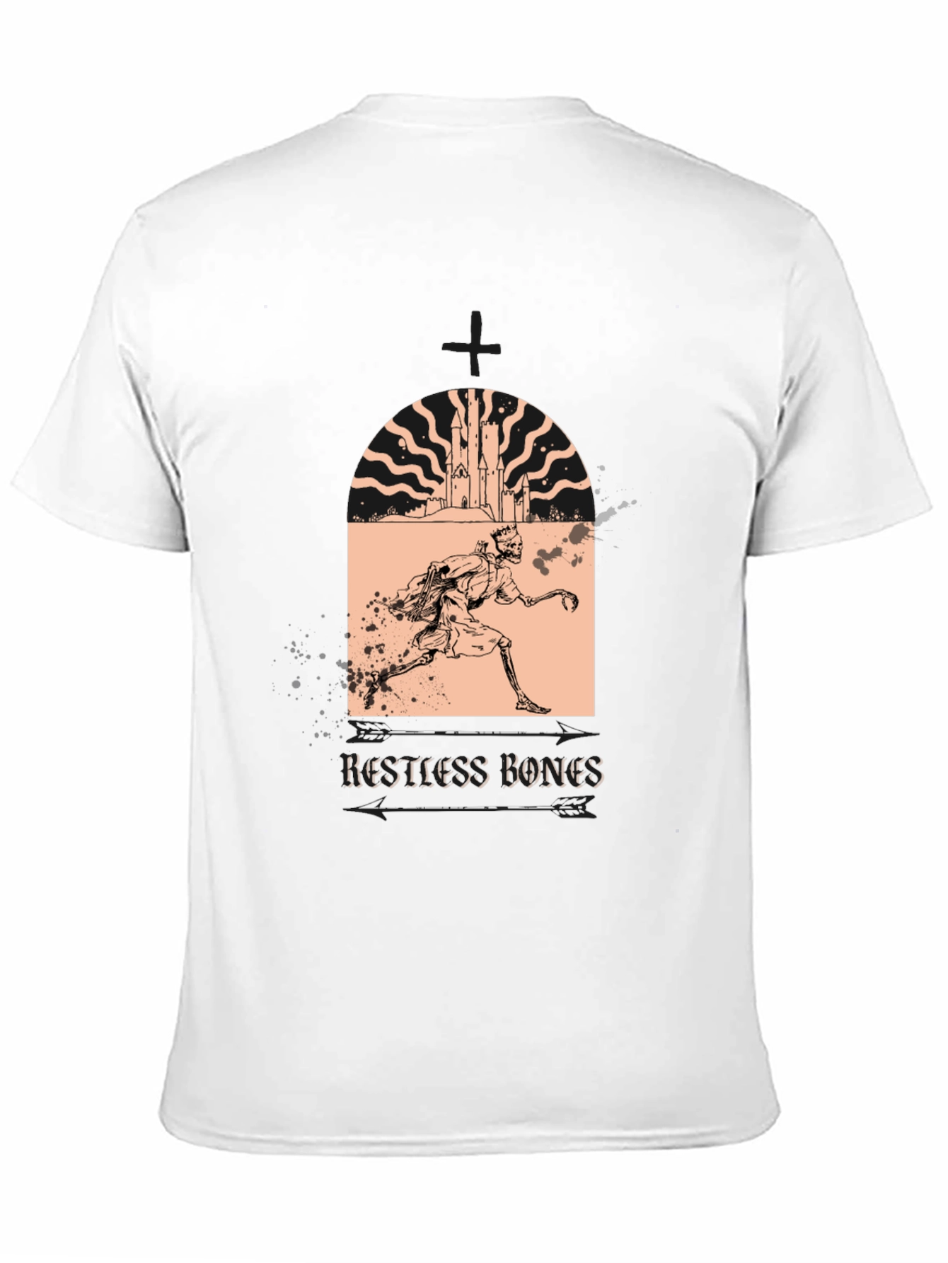 Restless Bones Graphic T-Shirt - Black