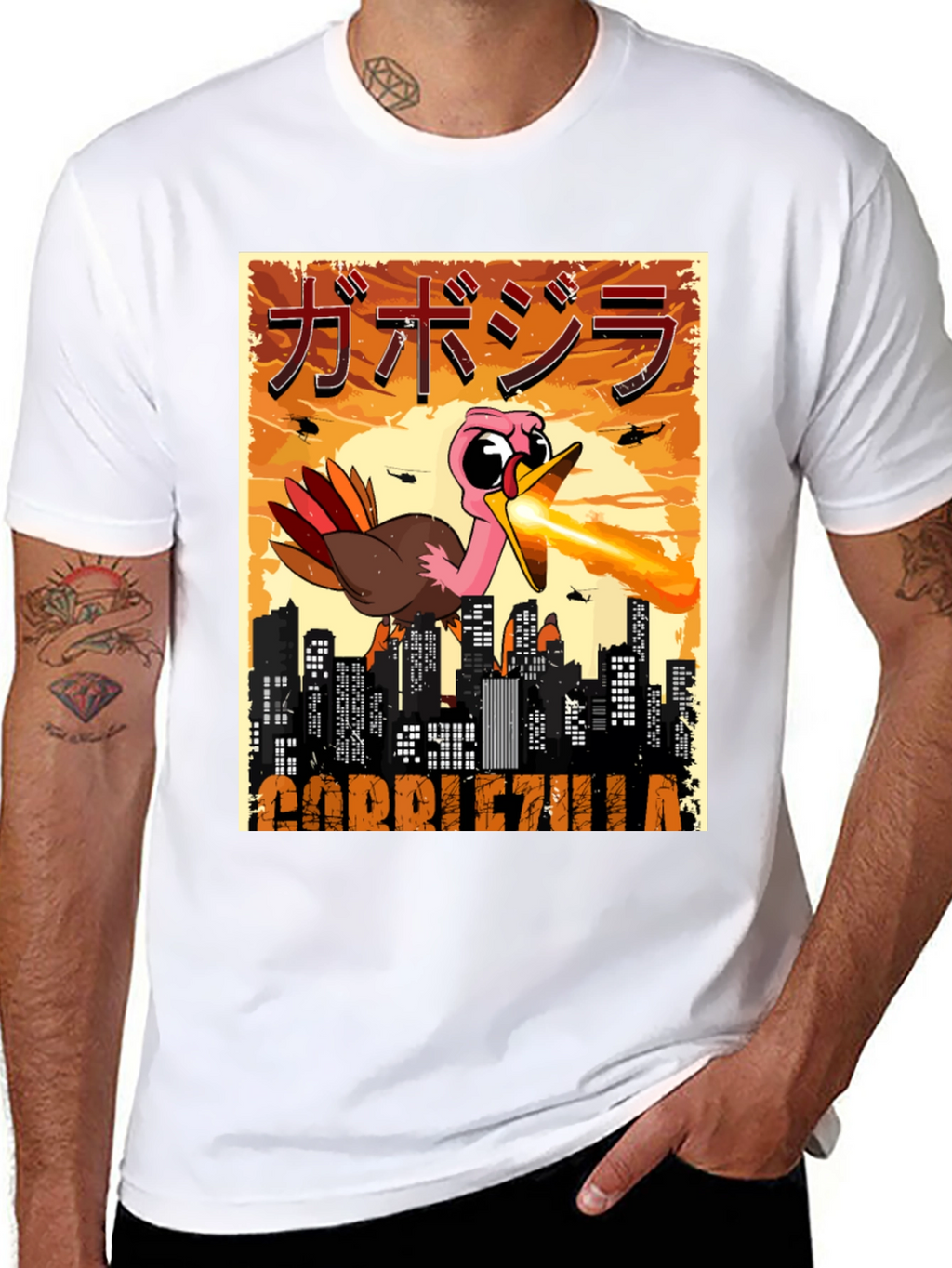 Gobblezilla T-Shirt - Funny Turkey Monster Tee