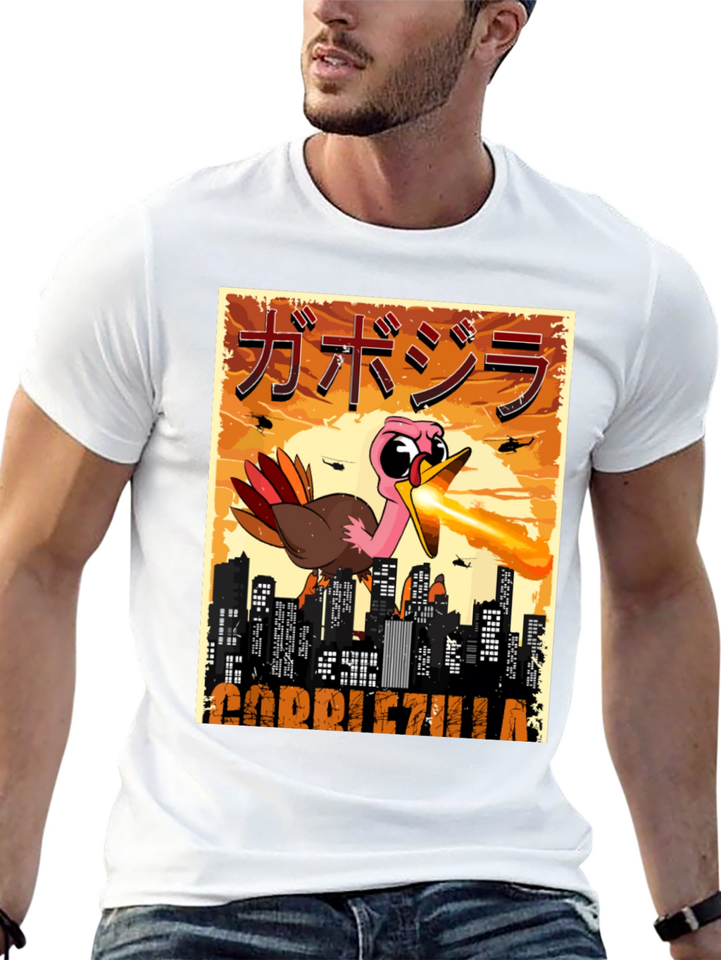 Gobblezilla T-Shirt - Funny Turkey Monster Tee