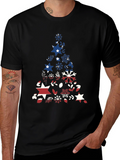 Patriotic Christmas Tree Graphic Tee