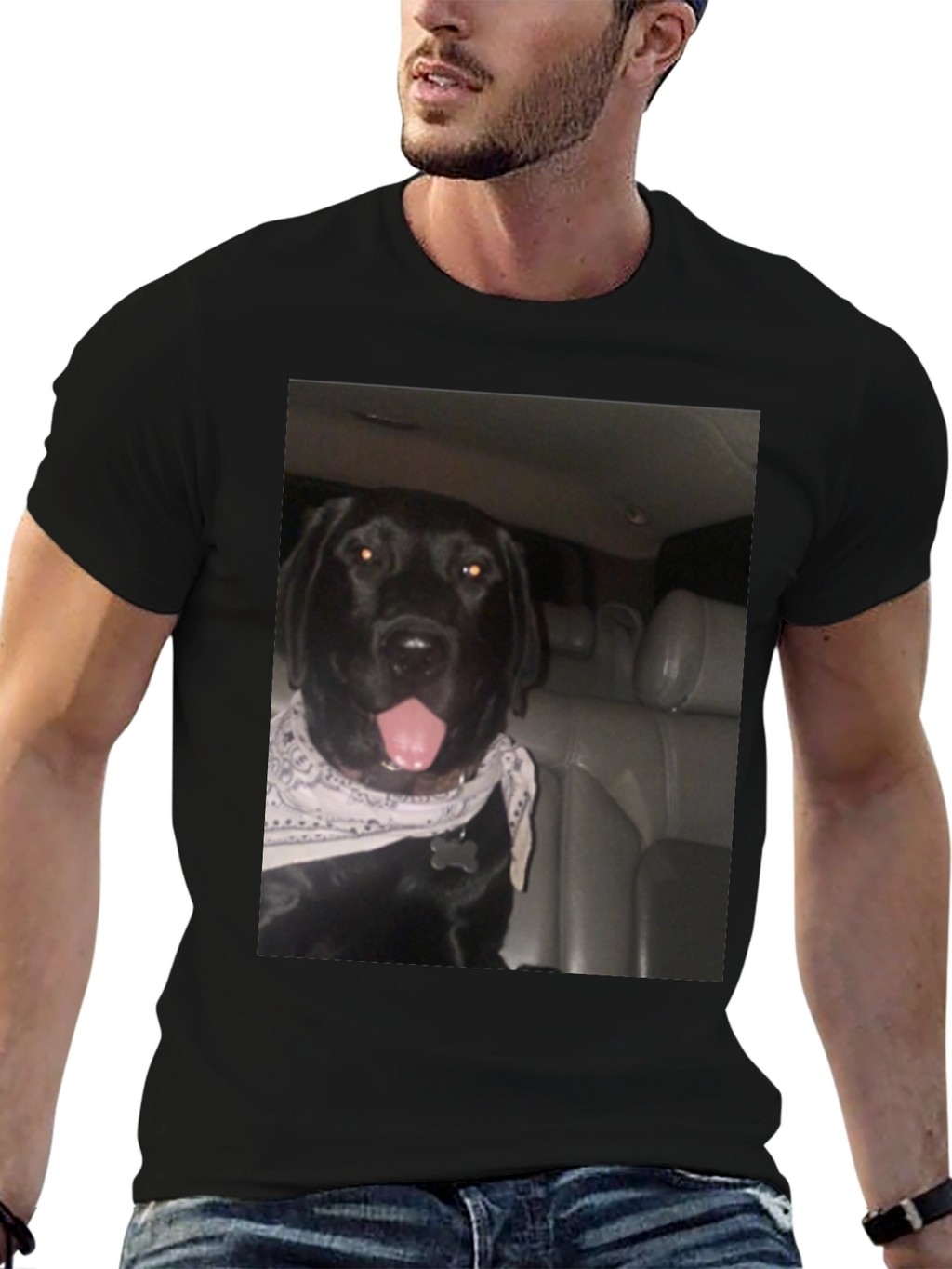 Dog Graphic Black T-Shirt