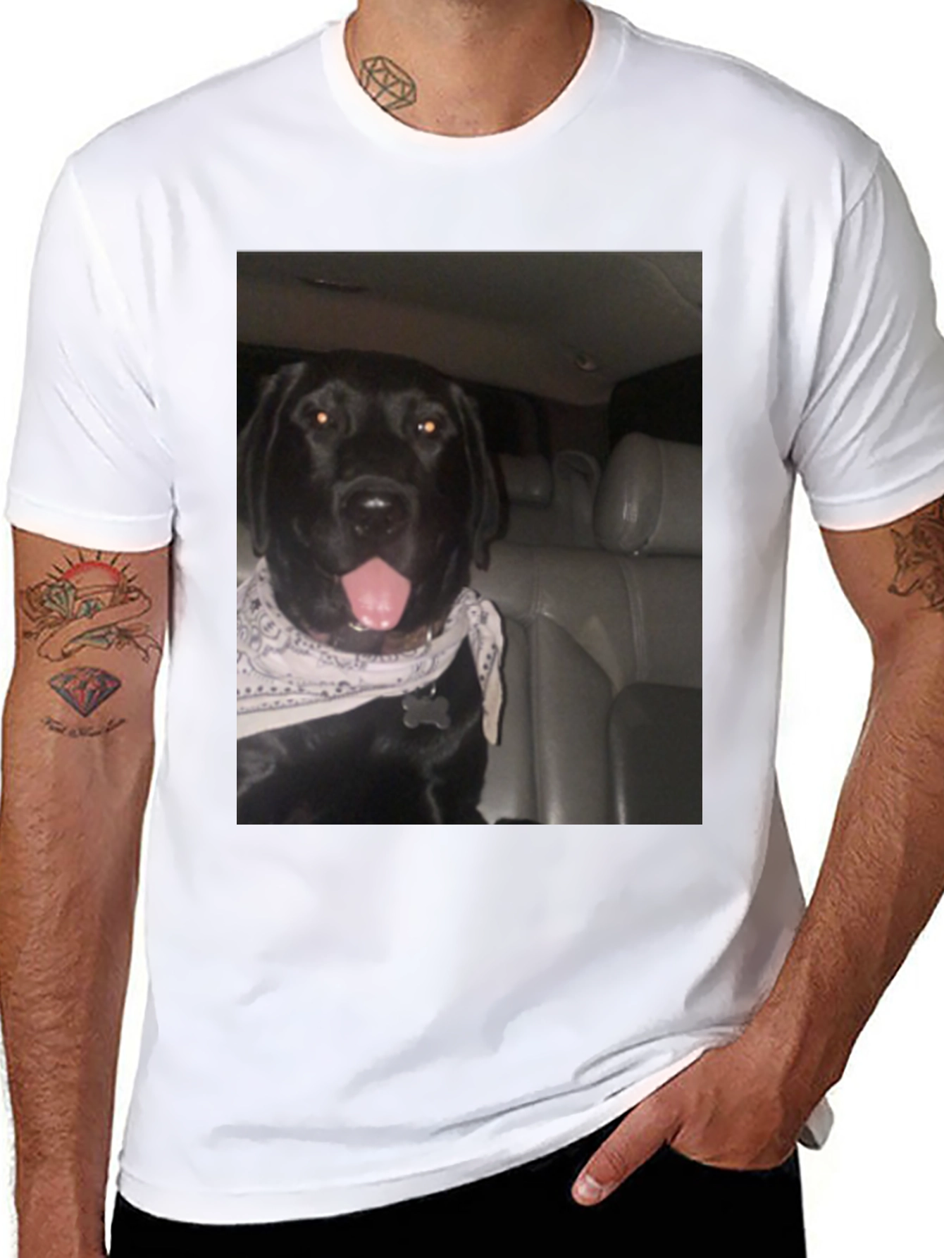 Dog Graphic Black T-Shirt