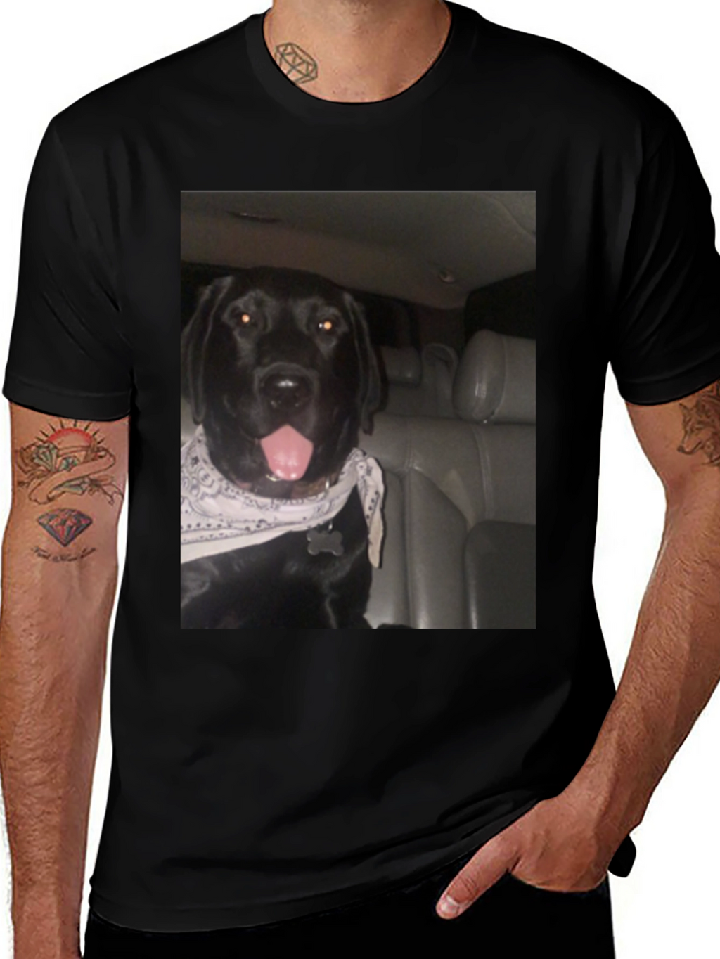 Dog Graphic Black T-Shirt