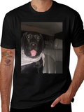 Dog Graphic Black T-Shirt