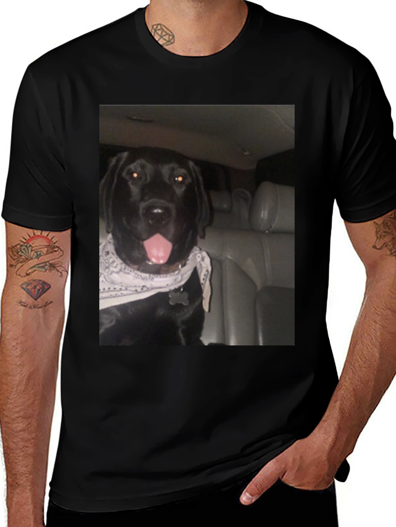 Dog Graphic Black T-Shirt