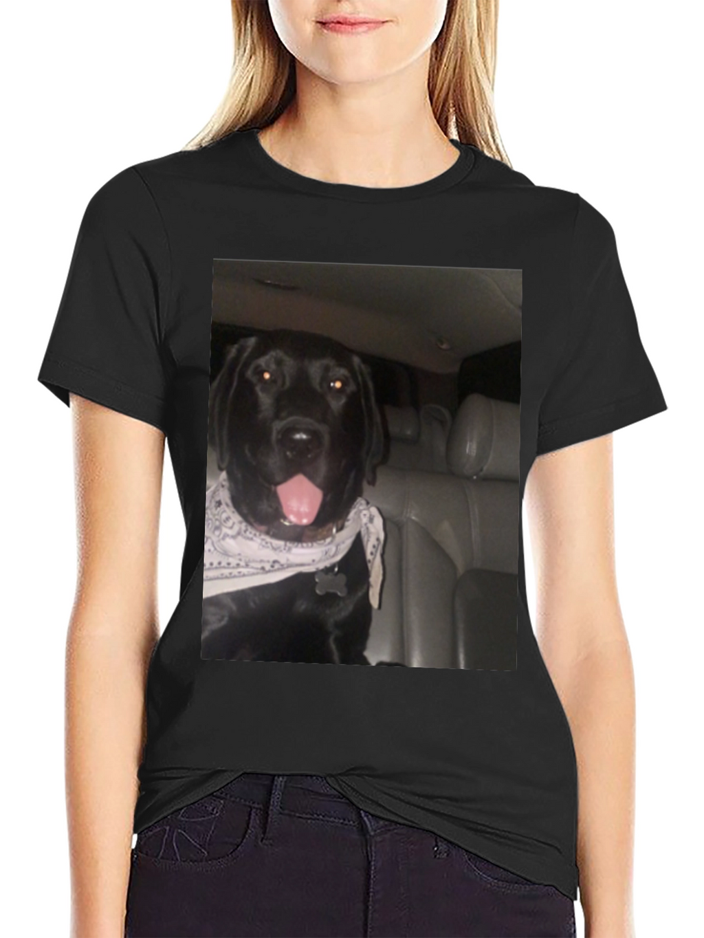 Dog Graphic Black T-Shirt