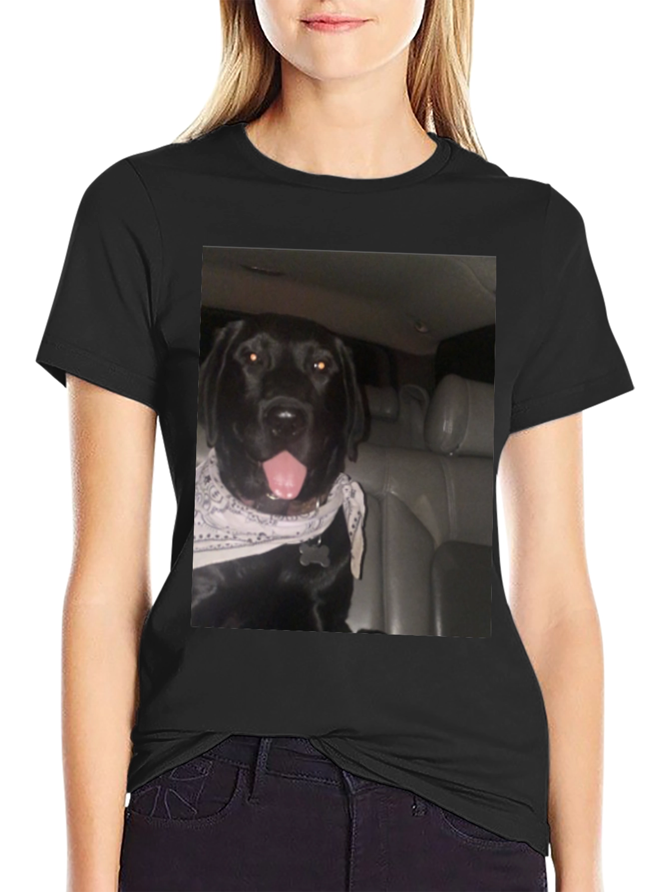 Dog Graphic Black T-Shirt