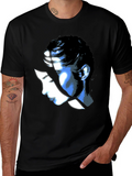 Abstract Woman Graphic Black T-Shirt