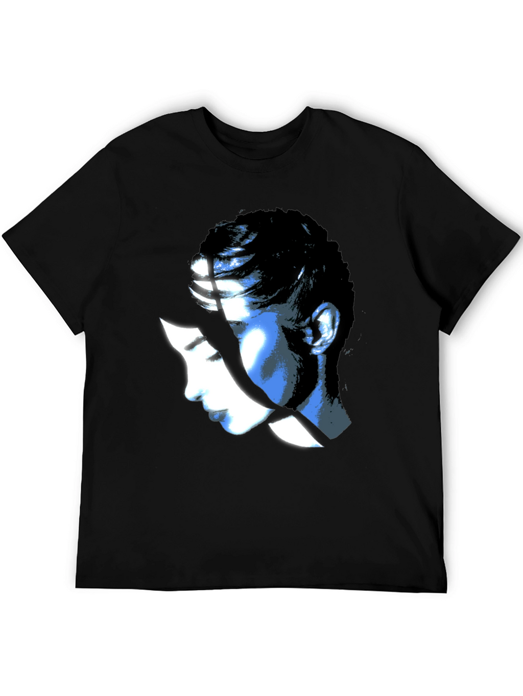 Abstract Woman Graphic Black T-Shirt