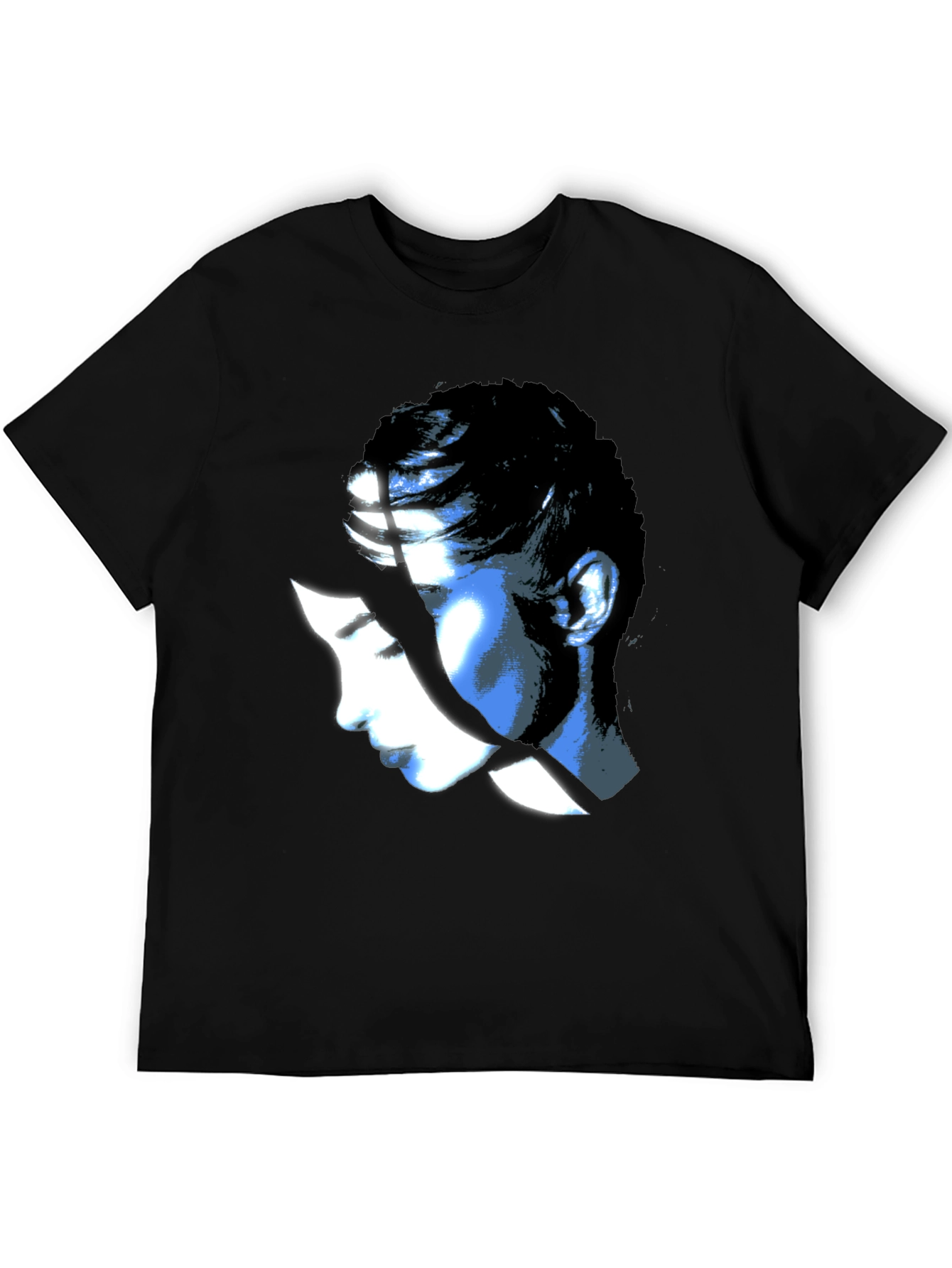 Abstract Woman Graphic Black T-Shirt