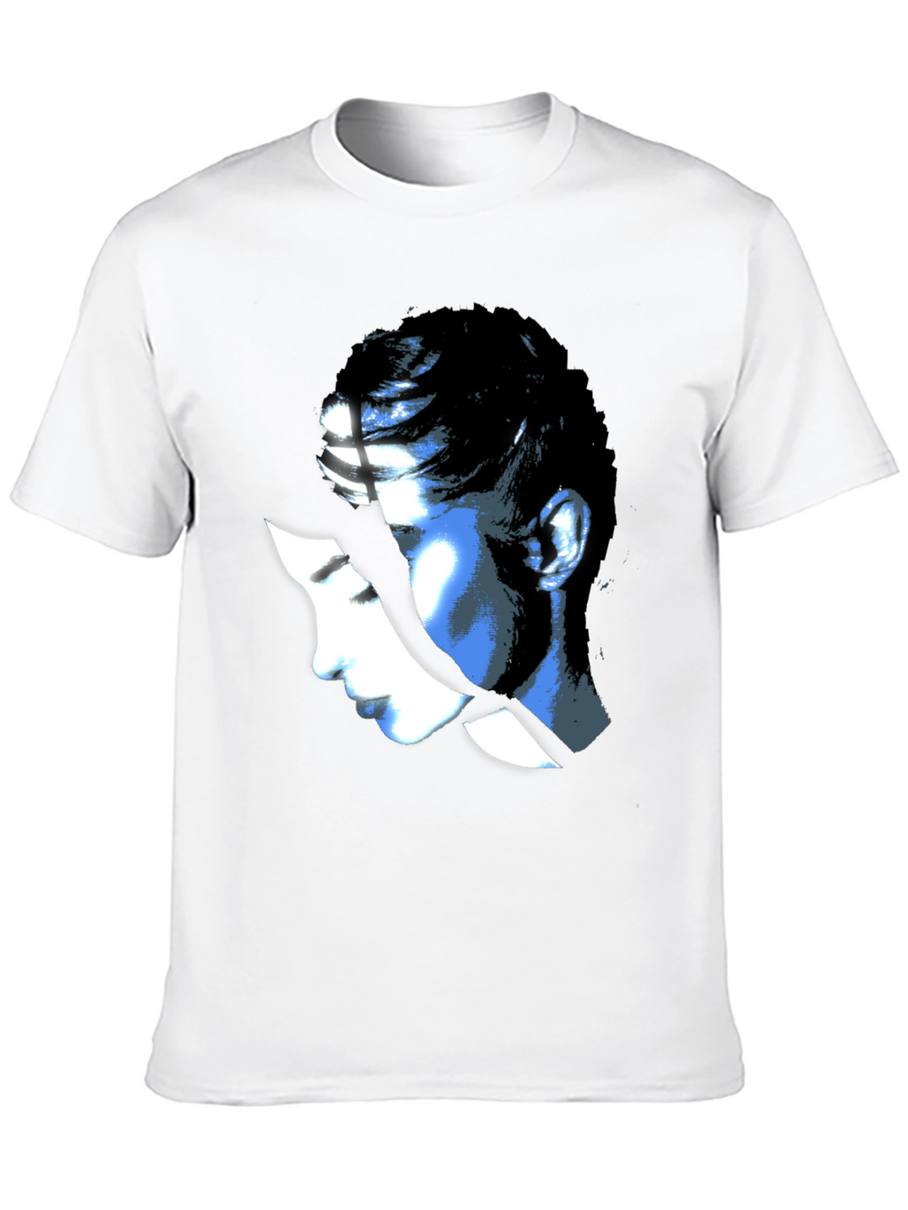 Abstract Woman Graphic Black T-Shirt