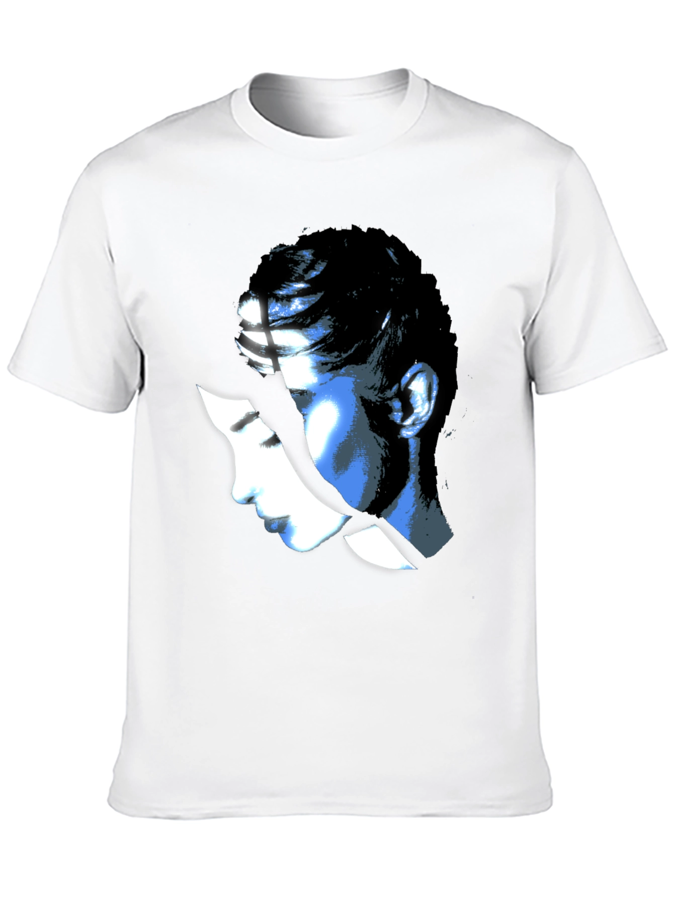 Abstract Woman Graphic Black T-Shirt