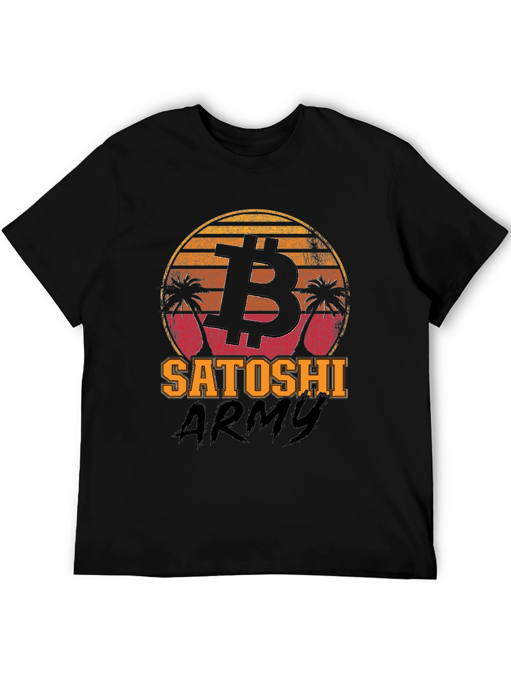 Bitcoin Satoshi Army Black Graphic Tee