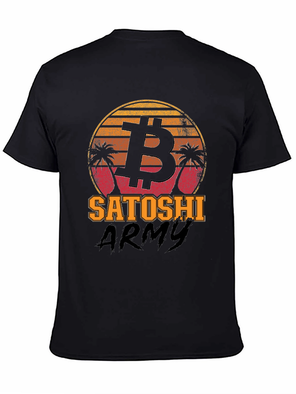 Bitcoin Satoshi Army Black Graphic Tee