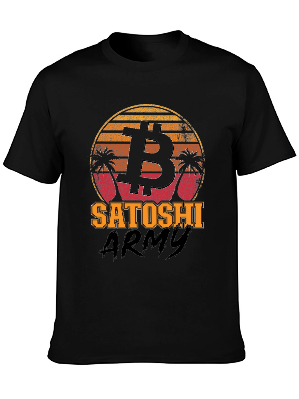 Bitcoin Satoshi Army Black Graphic Tee