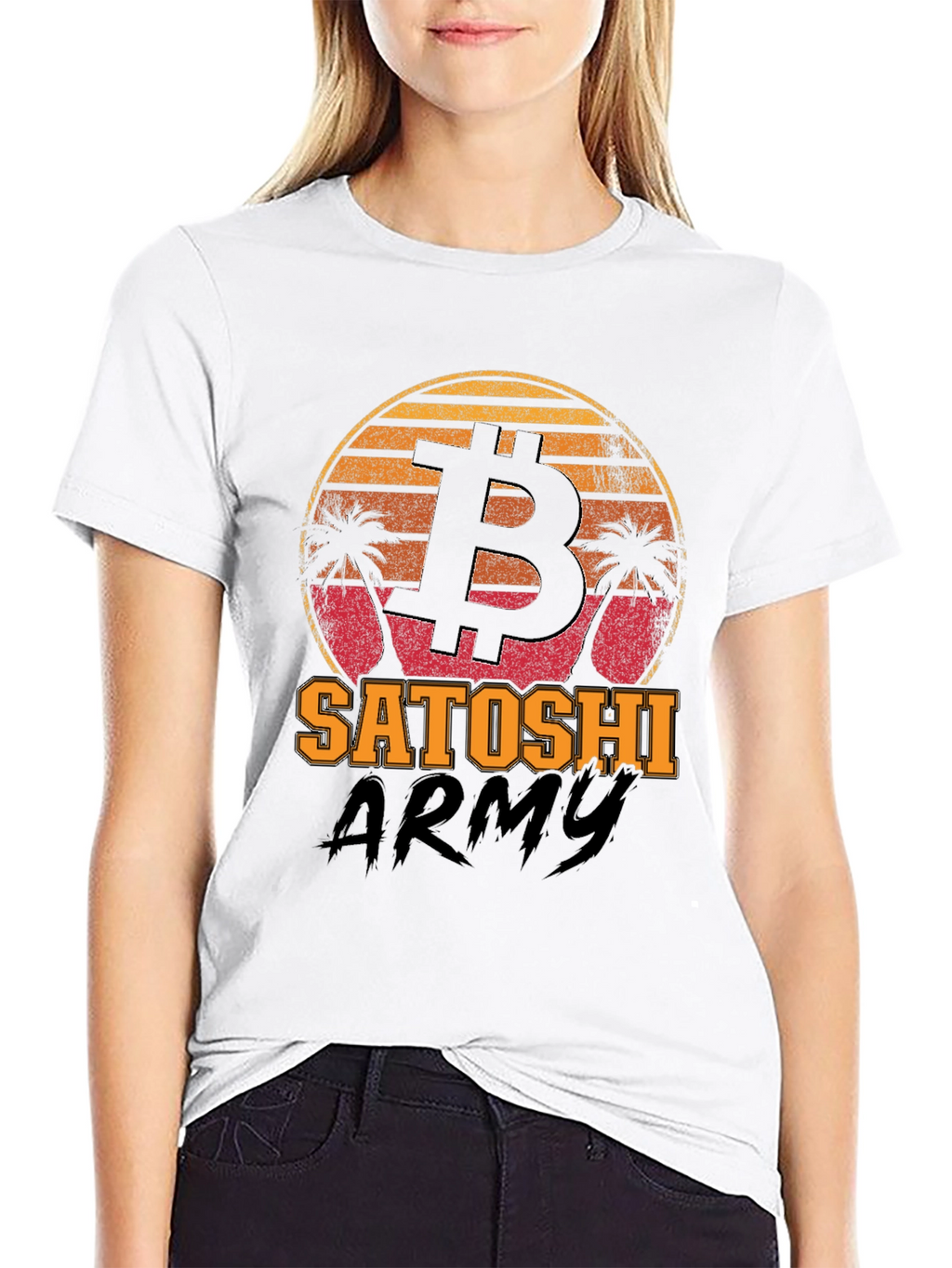 Bitcoin Satoshi Army Black Graphic Tee