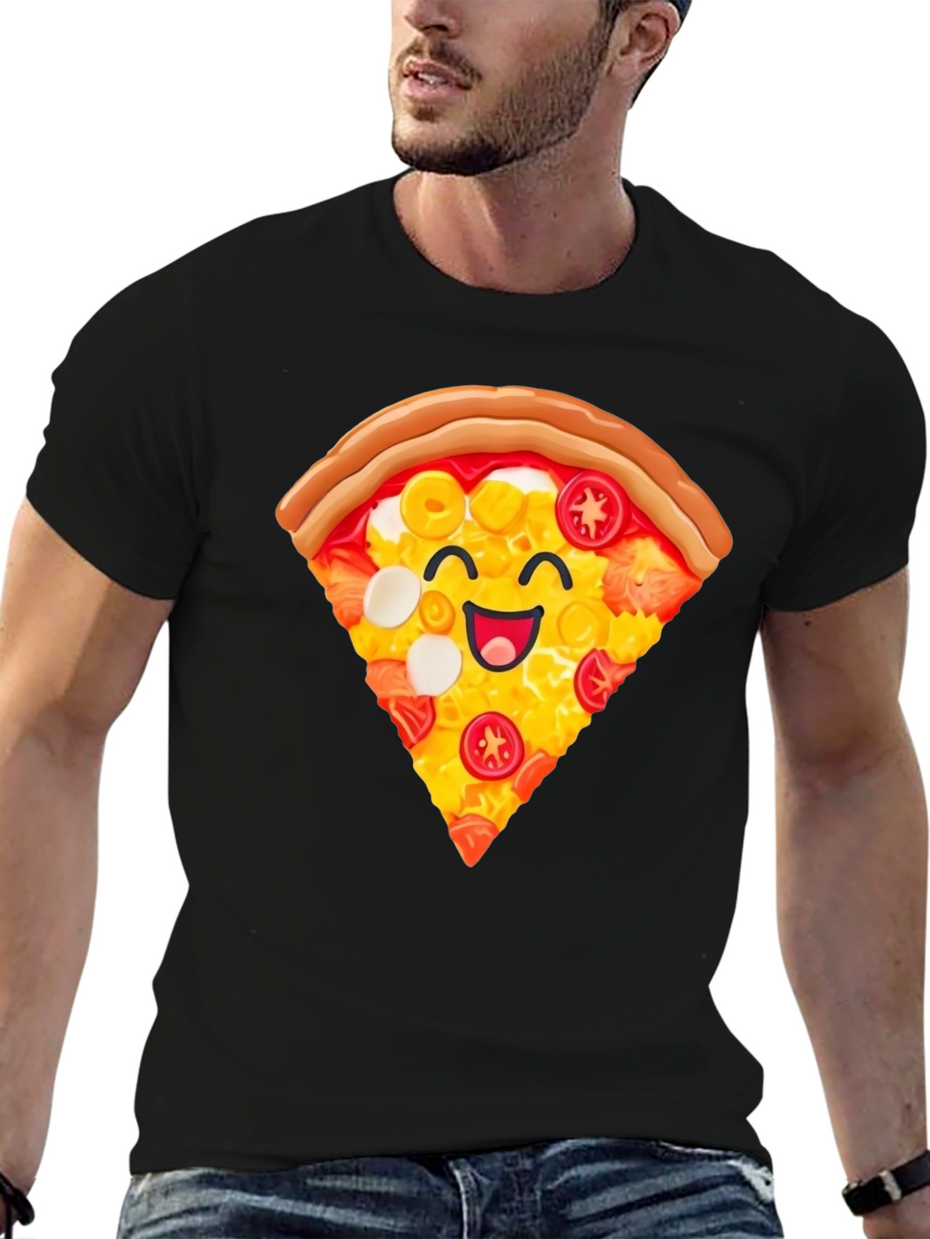 Pizza Slice Graphic T-Shirt - Unisex Casual Tee