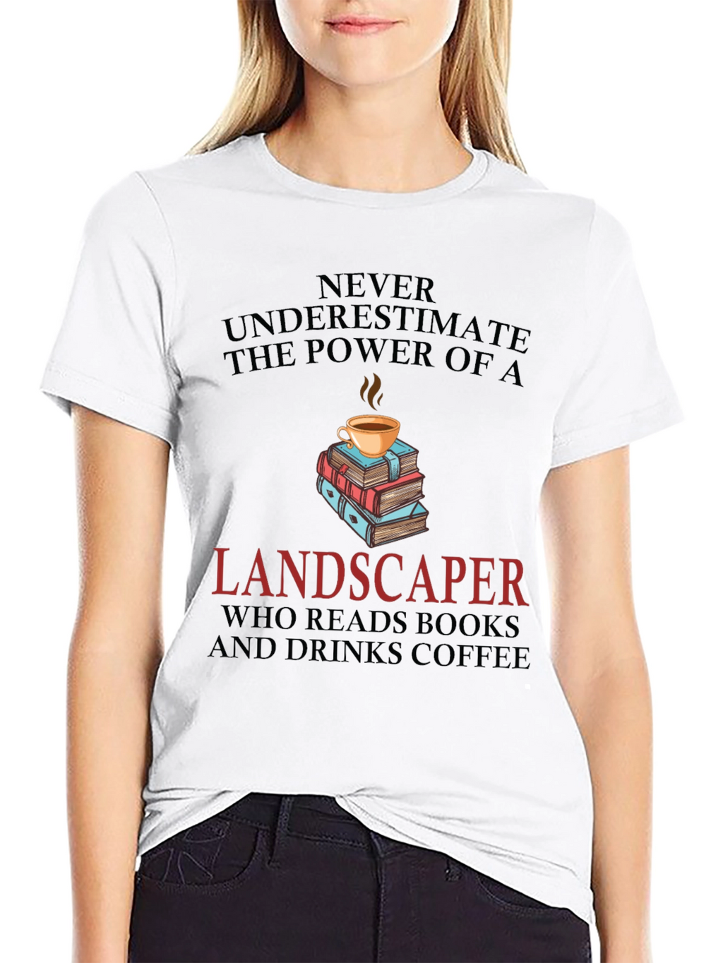Landscaper Book & Coffee Lover T-Shirt