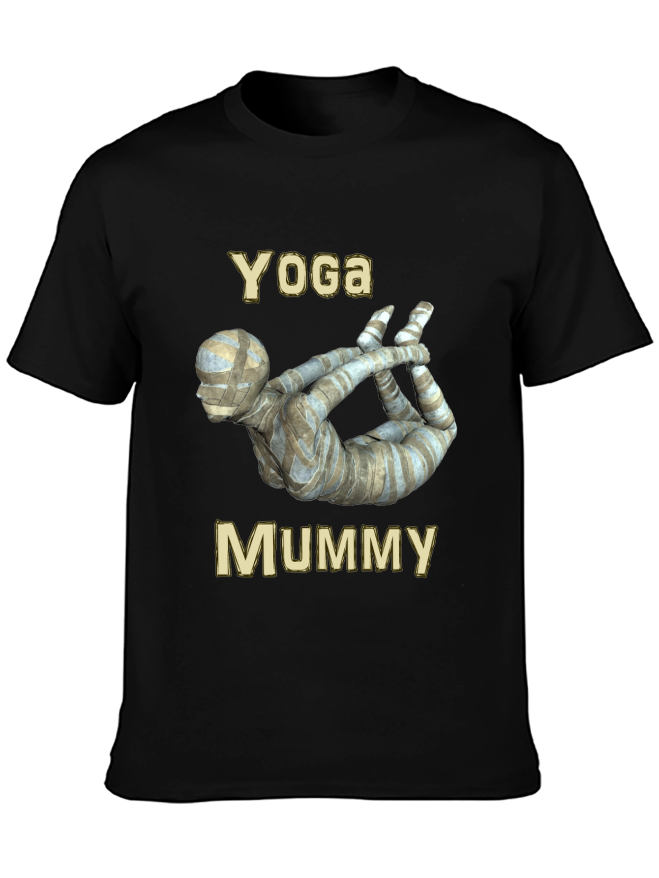 Yoga Mummy Graphic Tee - Funny Halloween Shirt