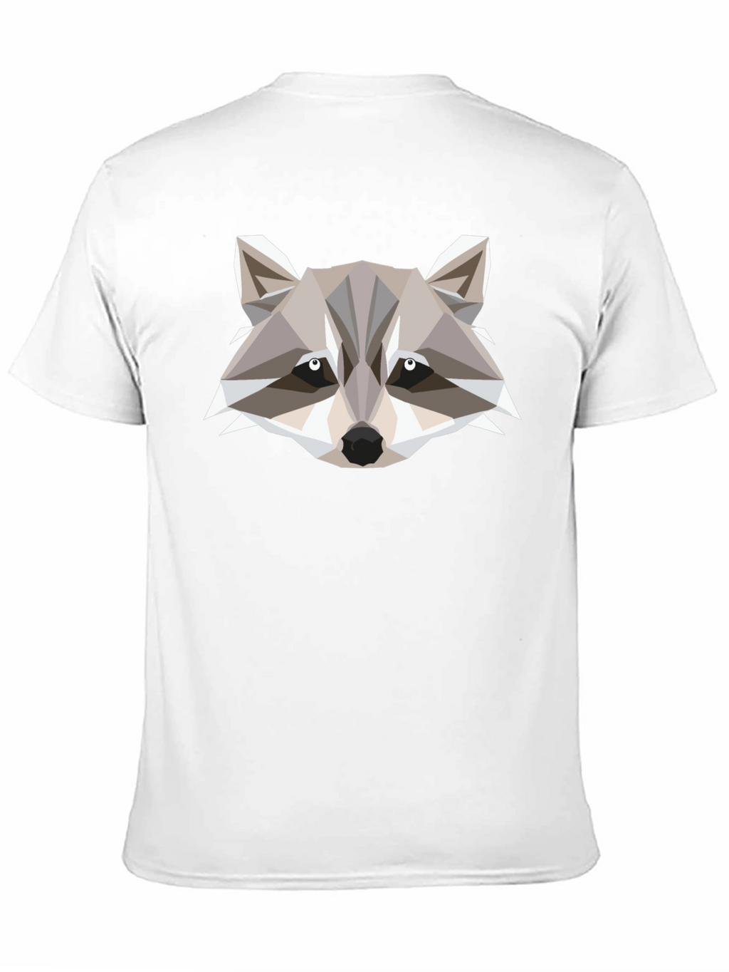 Geometric Raccoon Graphic Tee - Modern Style